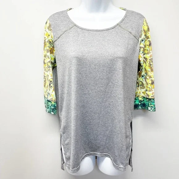 Maaji Activewear Top Long Sleeve Gray Size Large - Picture 12 of 13